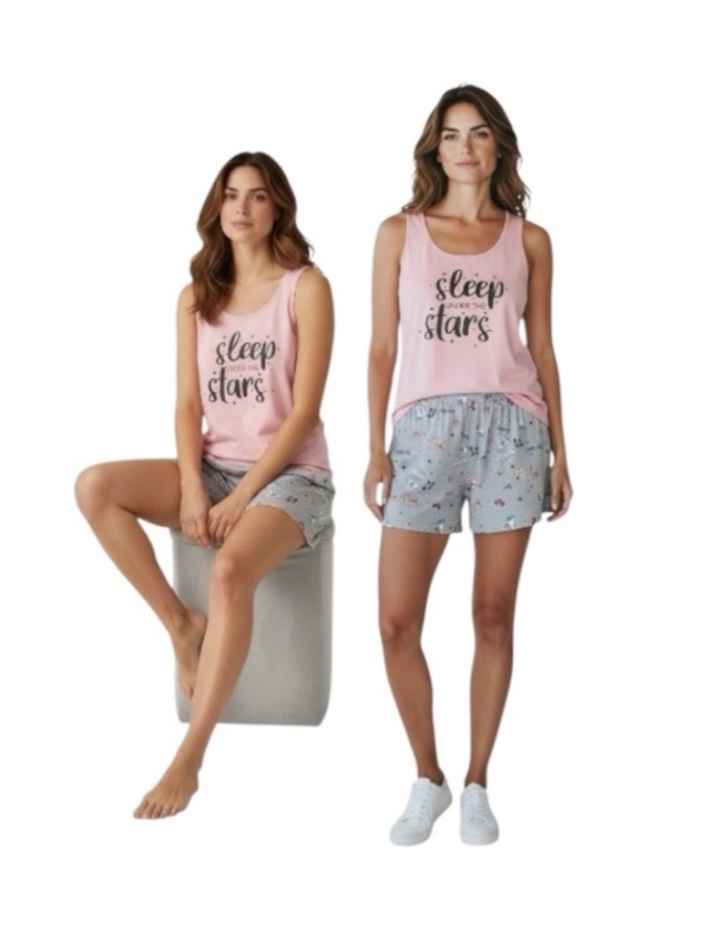 Joyspun Sleep Under The Stars Tank Top And Shorts Set